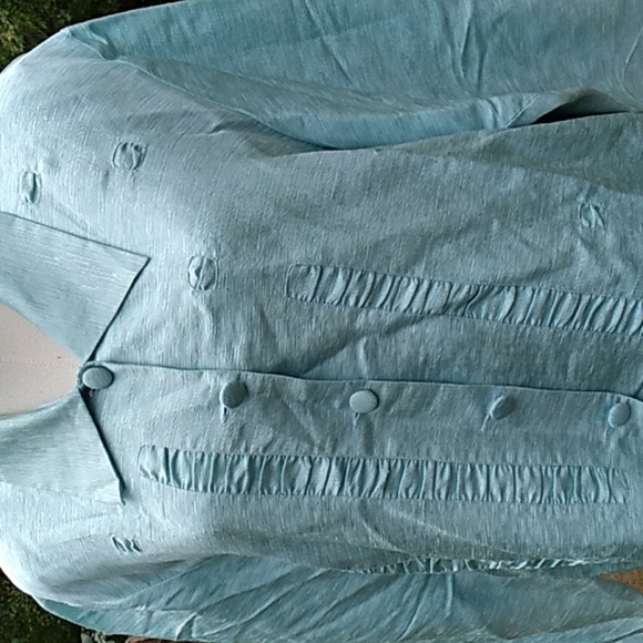 Vintage 1980s Great Cavalier by St Paul silk linen blend large jacket - Picture 2 of 5